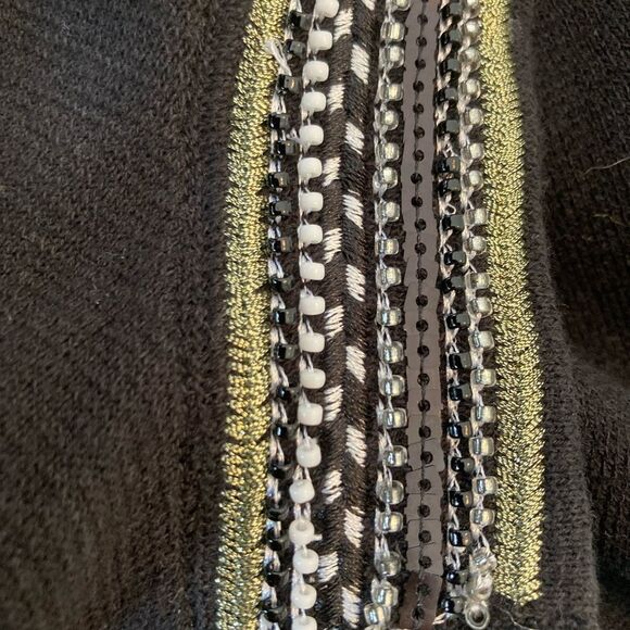 Chicos Elegant sweater Jacket w/ embroidery & beading - Picture 5 of 11